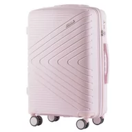 Walizki - Walizka podróżna Wings M, Polipropylen, White Pink - miniaturka - grafika 1