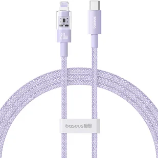 Kabel Baseus Gem USB C-IP 20W 1m (fioletowy) - Kable USB - miniaturka - grafika 1