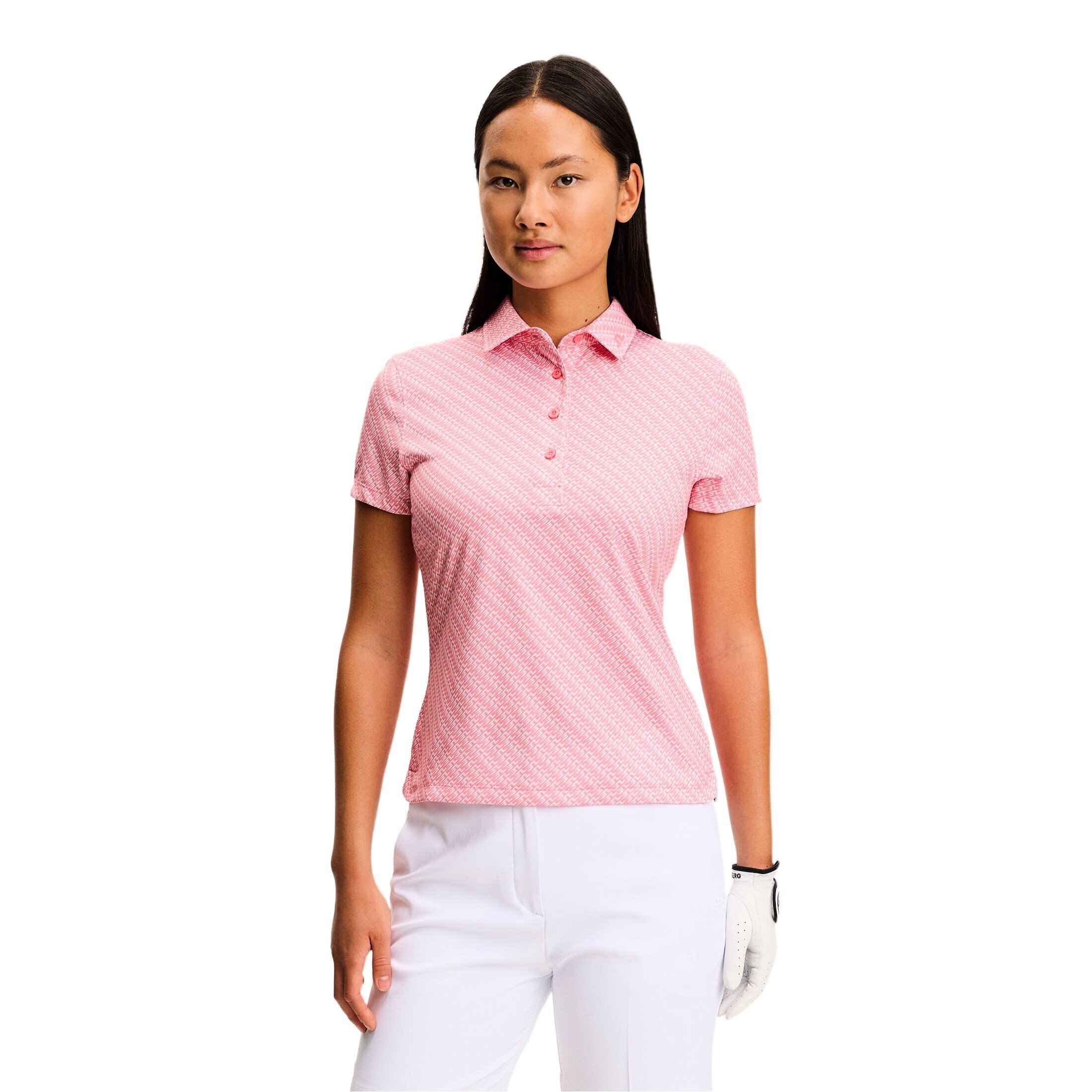 Koszulka damska J.Lindeberg Caitlyn Polo Flight Bridge Flamingo M
