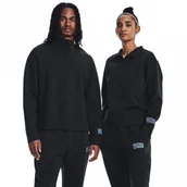 Bluzy damskie - Bluza treningowa uniseks nierozpinana bez kaptura Under Armour UA Summit Knit 1/2 Zip - czarna - miniaturka - grafika 1