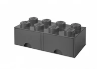 Pojemniki na zabawki - Lego Szuflada Klocek Brick 8 Ciemnoszary) - miniaturka - grafika 1
