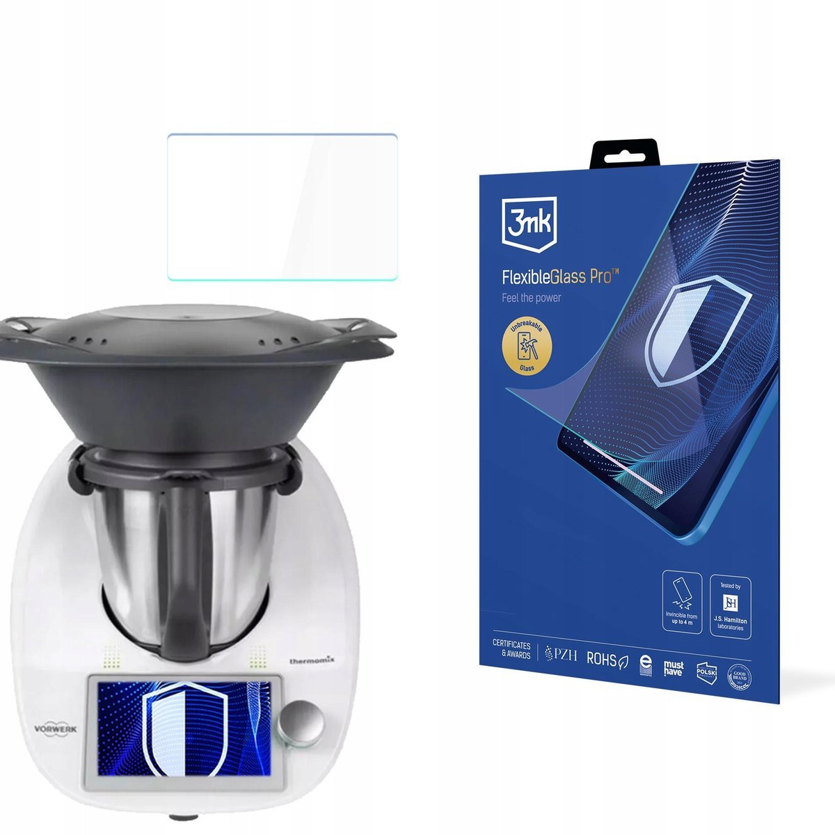 Szkło hybrydowe na ekran do Thermomix TM6 - 3mk FlexibleGlass Pro