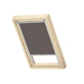 Rolety - Roleta zaciemniająca do okna dachowego 78x118 cm taupe z aluminiową ramą Velux - miniaturka - grafika 1