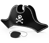 Gadżety na imprezę - PartyDeco Czapeczki papierowe "Pirat z opaską" 1 szt CPP17 - miniaturka - grafika 1