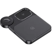 Ładowarki do telefonów - USAMS Ład. indukcyjna 3w1 15W czarny/black CD190WXC01 (US-CD190) - miniaturka - grafika 1
