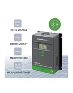 Ładowarki i akumulatory - qoltec Solarny regulator ładowania MPPT z czujnikiem temperatury 60A 12V/24V LCD Bluetooth APP GEL LiFePO4 - miniaturka - grafika 1