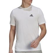 Koszulki sportowe męskie - Koszulka adidas Aeroready Designed 2 Move Feelready Sport GT5558 - biała - Adidas - miniaturka - grafika 1
