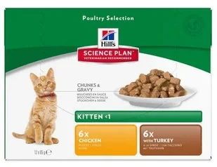 Hills Feline Kitten Multipack Poultry saszetka 12x85g - Mokra karma dla kotów - miniaturka - grafika 3
