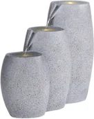 Fontanny ogrodowe - Beliani Fontanna ogrodowa z LED szara ARKLE - miniaturka - grafika 1