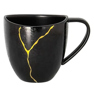 PORCELANA RAK KINTZOO Filiżanka 230 ml czarny/ złoty - Filiżanki - miniaturka - grafika 1