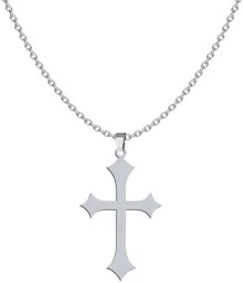 Srebrny Naszyjnik z KRZYŻEM - Biżuteria religijna - miniaturka - grafika 1