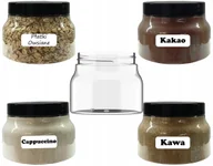 Pojemniki kuchenne - Pojemniki na żywność 400ml słoik plastikowy na przyprawy 5 sztuk + ETYKIETY - miniaturka - grafika 1