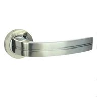 Klamki - Domino Klamka do drzwi wewnętrznych na rozecie Dekan Chrom Nikiel - miniaturka - grafika 1