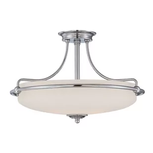 Quoizel Lampa sufitowa Griffin z dystansem, chrom, 57cm - Lampy sufitowe - miniaturka - grafika 1
