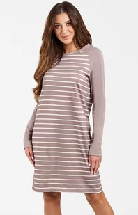 Koszula nocna damska cappuccino na długi rękaw Oda, Kolor cappuccino, Rozmiar M, Italian Fashion - Primodo.com - Piżamy damskie - miniaturka - grafika 1