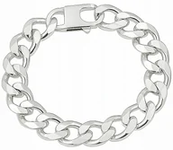 Bransolety męskie - Bransoleta Srebrna Męska Pancerka Soczewkowa Gruba 1,50 cm Grawer Gratis - miniaturka - grafika 1