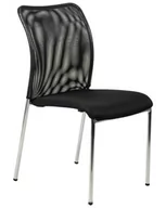 Fotele i krzesła biurowe - Krzesło biurowe HN-7502 czarne/chrom - miniaturka - grafika 1