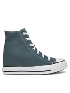 Trampki damskie - Converse Trampki Chuck Taylor All Star Wedge A13841C Zielony - miniaturka - grafika 1
