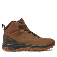 Buty trekkingowe męskie - Trekkingi Salomon Outsnap Climasalomon™ Waterproof L47685000 Brązowy - miniaturka - grafika 1