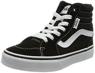 Koszulki i topy damskie - Vans Chłopięce trampki Filmore Suede/Canvas Low-Top, Zamszowe płótno czarne białe, 30 EU - miniaturka - grafika 1