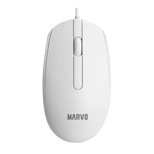 Marvo MS003, biała, optyczna, 1000DPI - Myszki - miniaturka - grafika 1