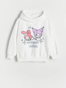Reserved - Bluza z kapturem Kuromi - złamana biel - Bluzki dla dziewczynek - miniaturka - grafika 1
