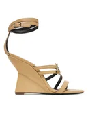 Sandały damskie - Patrizia Pepe Sandały 2X0043/L048 Beżowy - miniaturka - grafika 1