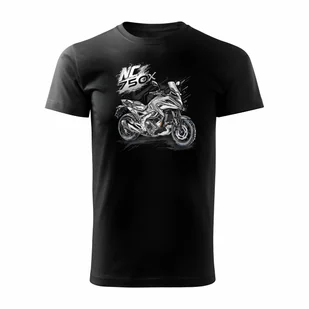Koszulka z motocyklem na motor Honda NC 750 X NC750X męska czarna REGULAR-S - Koszulki męskie - miniaturka - grafika 1