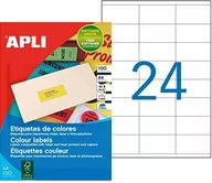 Etykiety do drukarek - apli-agipa 26367 etykiety samoprzylepne 70 x 35 mm kolor czerwony neon Box 2400-częściowy - miniaturka - grafika 1