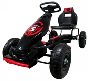 Jeździki dla dzieci - GOKART G8 CZERWONY, gokart dziecięcy, pompowane koła - miniaturka - grafika 1