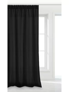 Zasłona 140 x 175 Dekoracyjna Taśma Viva Czarny - Zasłony Zasłona 140 x 175 Dekoracyjna Taśma Viva Czarny - Zasłony - miniaturka - grafika 1