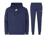 Dresy męskie - Komplet dresowy Nike granatowy DM6838-411bawełna r. L - miniaturka - grafika 1