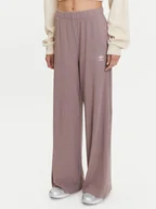 Spodnie damskie - adidas Spodnie dzianinowe Essentials JD0768 Beżowy Wide Leg - miniaturka - grafika 1