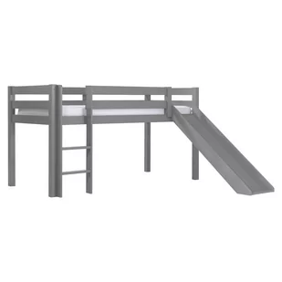 Szare podwyższone łóżko dziecięce z litego drewna sosnowego 90x200 cm PINO – Vipack - Łóżka dla dzieci i młodzieży - miniaturka - grafika 1