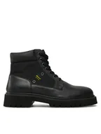 Botki męskie - Blauer Trapery F4BUXTON03/LEA Czarny - miniaturka - grafika 1