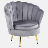 Fotele - Fotel muszelka ELIF szary welur #19 - miniaturka - grafika 1