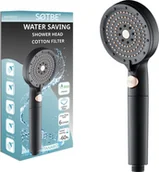 Słuchawki prysznicowe - Sotbe SOTBE LARK TANARO wodooszczędna słuchawka prysznicowa 5 zakresowa z filtrem. Kolor czarny - miniaturka - grafika 1