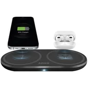 Stacje dokujące do telefonów - Ładowarka indukcyjna ARKS ARWIRE20WDOUB 2 x 10W Czarny - miniaturka - grafika 1