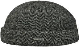 Czapka Dokerka Lavoy Herringbone Wool by Stetson, szaro-czarny, S (54-55 cm) - Czapki damskie - miniaturka - grafika 1