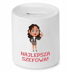 SKARBONKA DLA SZEFA SZEFOWA NAJLEPSZA SZEFOWA z Nadrukiem ze Zdjęciem - Skarbonki - miniaturka - grafika 1