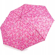 Parasole - Parasol Składany Automatyczny XL Parasolka Damska Pokrowiec Kwiaty Różowa - miniaturka - grafika 1