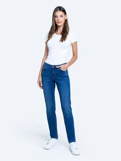 Spodnie damskie - Spodnie jeans damskie Katrina 448 - grafika 1