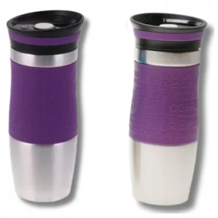 Kubek Termiczny Do Kawy Herbaty Podróżny 380 ml Stal Nierdzewna Fioletowy - Kubki termiczne - miniaturka - grafika 1
