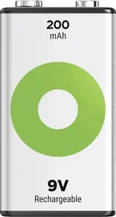 GP GP ReCyko NiMH Accu 9V Block 200mAH, ready to use - Baterie i akcesoria - miniaturka - grafika 1