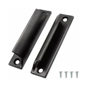 Zawiasy, okucia i inne akcesoria - Dwuczęściowa klamka do drzwi przesuwnych, aluminiowy uchwyt meblowy, czarny uchwyt do szafki kuchennej - miniaturka - grafika 1