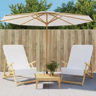 Ręczniki - vidaXL Ręczniki plażowe, 2 szt., białe, 60x135 cm, tkanina, 400 g/m² - miniaturka - grafika 1