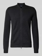 Swetry męskie - Kurtka z dzianiny o kroju slim fit ze stójką - miniaturka - grafika 1