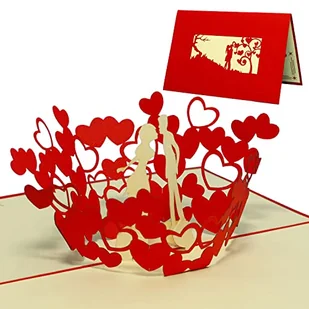 Lin lin-kartki z okazji ślubu, ślub karty zaproszenia Valentin kartki POP UP 3d kart okolicznościowych kartki z życzeniami karty miłość ślub, kuessendes parka 62 - Kartki okolicznościowe i zaproszenia - miniaturka - grafika 1