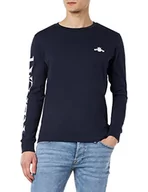 Koszulki męskie - Replay T-shirt męski, 085 niebieski, L - miniaturka - grafika 1