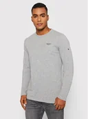 Koszulki męskie - Pepe Jeans Longsleeve Original Basic 2 Long N PM508211 Szary Slim Fit - miniaturka - grafika 1